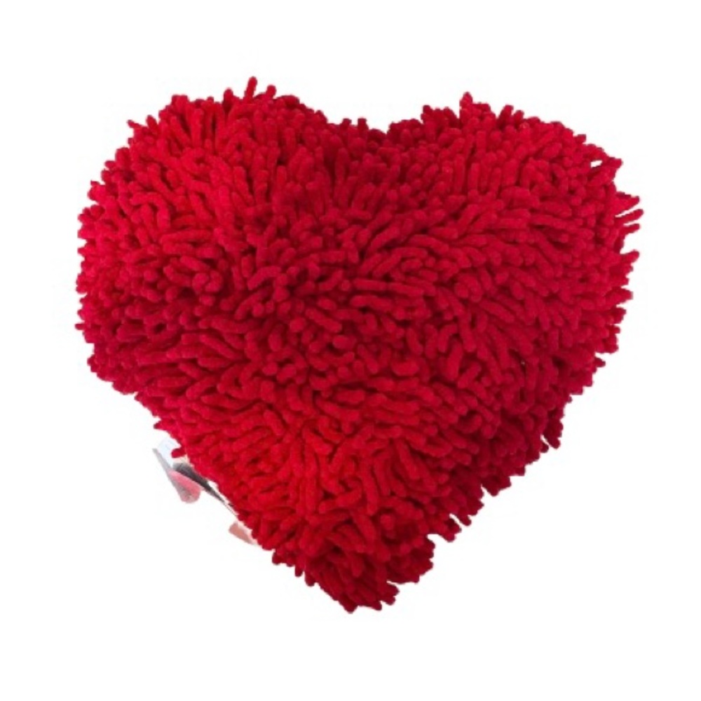 Target Red Shag Heart Shaped Pillow Beautiful NWT